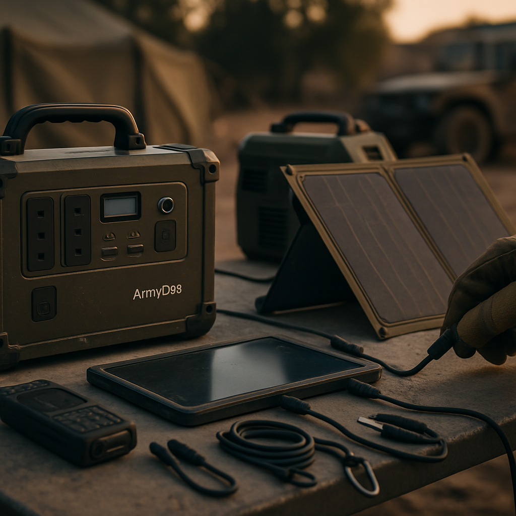 Mobile Energieversorgung für Einsatzkräfte von ArmyDS3 mit Systemen und Zubehör
